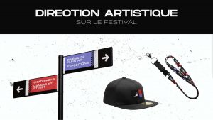 Slide de présentation du Cride Festival : merchandising - casquettes, portes clés, etc à l'effigie du festival