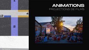 Slide de présentation du Cride Festival : Animations, Projections de films