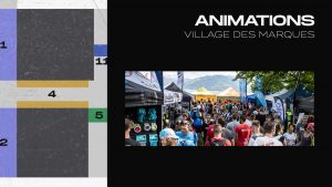 Slide de présentation du Cride Festival : Animations, Village des marques